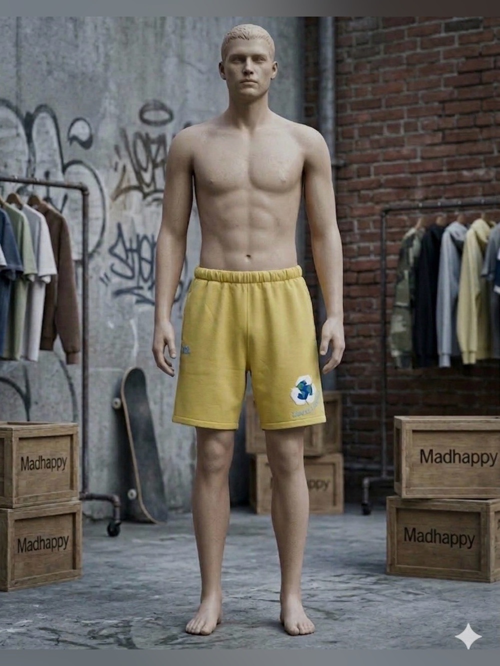 50.  Madhappy Organic Fleece Shorts